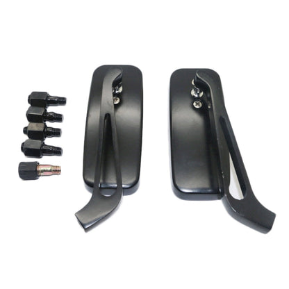 Anti-glare Square Aluminum Motorcycle Modified Rearview Mirror, White Mirror, Anti-glare