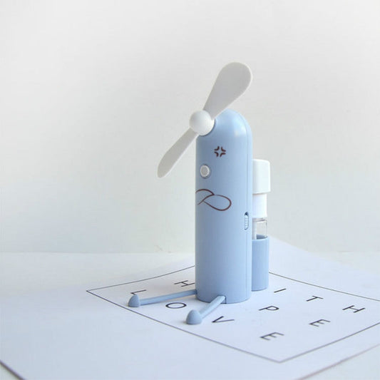 Creative Mobile Phone Bracket Cartoon Spray Mini Fan Portable Usb Fan