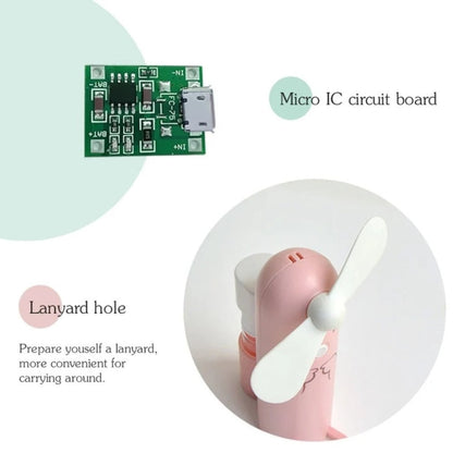 Creative Mobile Phone Bracket Cartoon Spray Mini Fan Portable Usb Fan