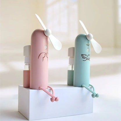 Creative Mobile Phone Bracket Cartoon Spray Mini Fan Portable Usb Fan