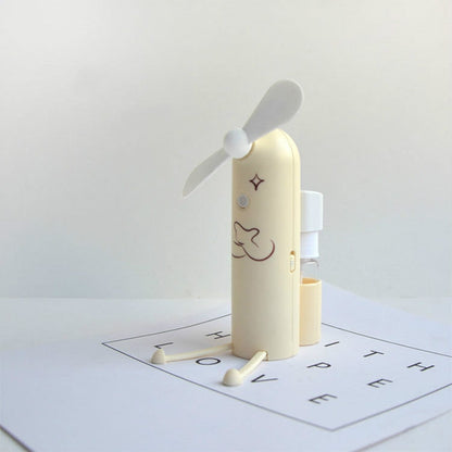 Creative Mobile Phone Bracket Cartoon Spray Mini Fan Portable Usb Fan