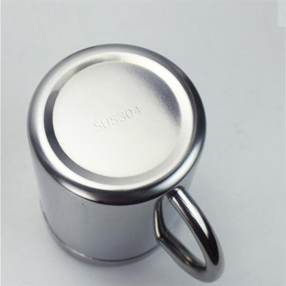 304 Stainless Steel Double Insulation Coffee Drink Milk Water Mugs Durable Drinking Cup with Lid, 304 Stainless Steel 200ml, 304 Stainless Steel 300ml, 304 Stainless Steel 400ml