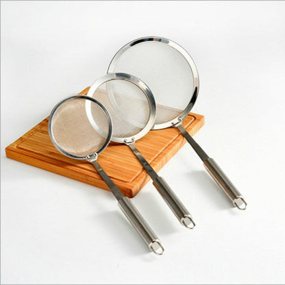 Stainless Steel Fruit Juice Soy Milk Oil Case Hot Pot Flour Dregs Filter Grease Leak, 10cm, 12cm, 16cm