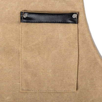 Washed Canvas Apron Chef Cafe Shop BBQ Hairdresser Aprons