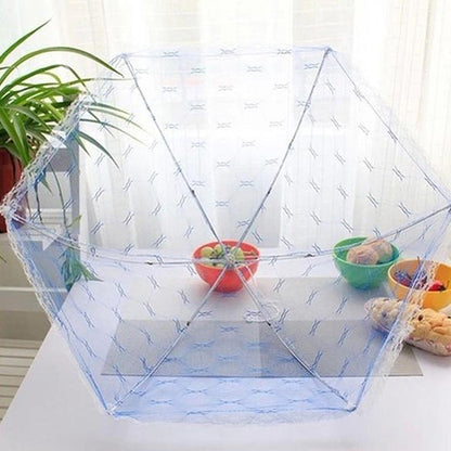 Lace Folding Dish Cover Mesh Cover Dish Dust-proof Printing Food Cover Fly-proof Cover Food Cover, Lace Folding Dish Cover
