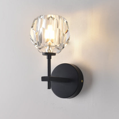 Wall Lamp Villa Hotel Wall Lamp Bedroom Bedside Crystal Wall Lamp, Without light source, white light LED5W, warm light LED5W