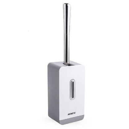 MENGNI Suction Wall Long Handle Toilet Brush Storage Box Bathroom Cleaning Kit