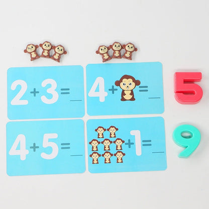 Monkey Balance Scale Toy Child Educational Math Toys, Monkey Pink