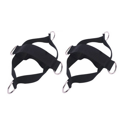 1 Pair Fitness Shoe Cover Pull Rope Fitness Equipment Straps, 1 Pair Pull Rope (Black)