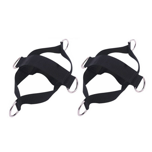 1 Pair Fitness Shoe Cover Pull Rope Fitness Equipment Straps, 1 Pair Pull Rope (Black)