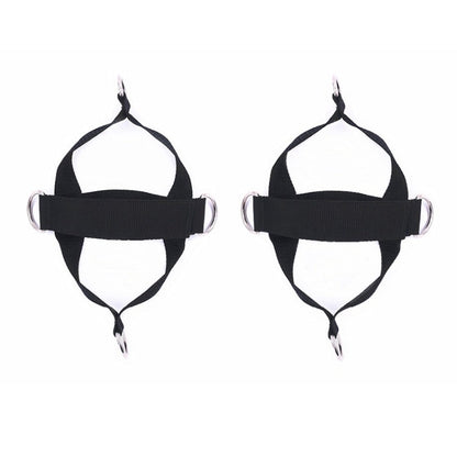 1 Pair Fitness Shoe Cover Pull Rope Fitness Equipment Straps, 1 Pair Pull Rope (Black)