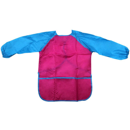 Long Sleeve Apron Drawing Painting Waterproof Smock Children Craft Art Waterproof Clothes, S