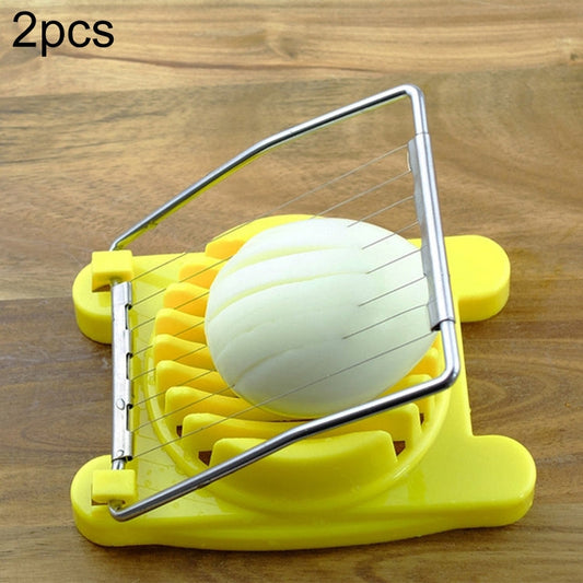 2 PCS Multifunctional Stainless Steel Egg Preserved Egg Slicer Fancy Splitter Kitchen Supplies Egg Cutting Tools
