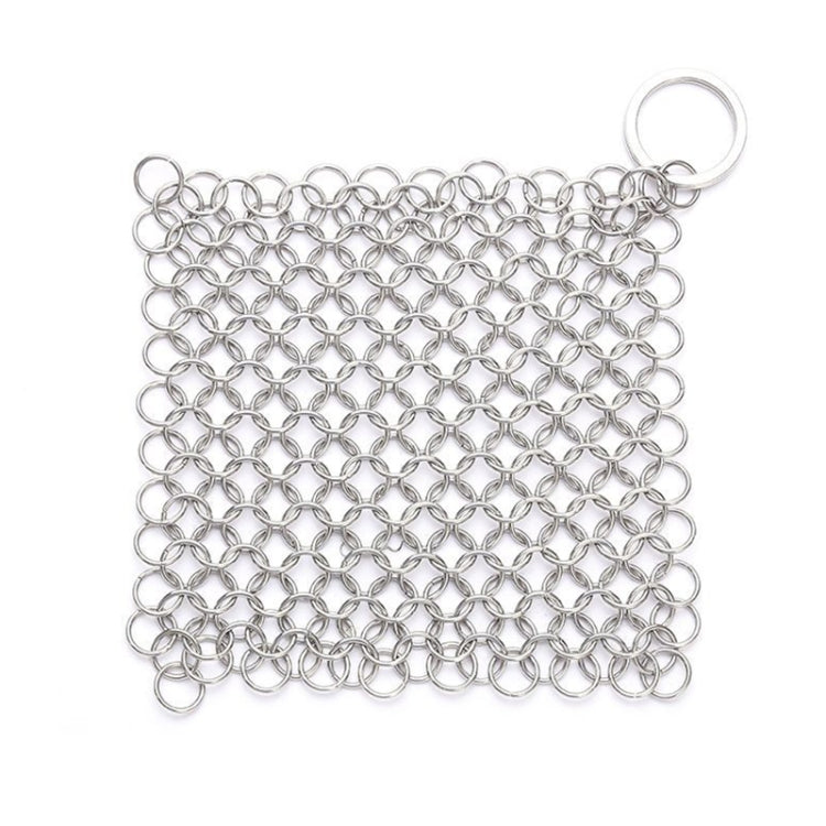 Stainless Steel Square Cast Iron Cleaner Pot Brush Scrubber Home Cookware Kitchen Cleaning Tool, 4×4inch, 5×5inch, 6×6inch, 7×7inch, 8×8inch, 8×6inch