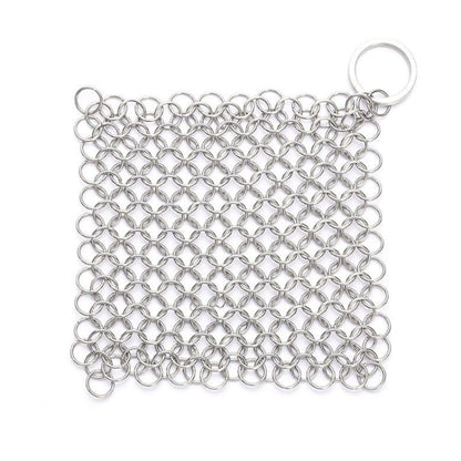 Stainless Steel Square Cast Iron Cleaner Pot Brush Scrubber Home Cookware Kitchen Cleaning Tool, 4×4inch, 5×5inch, 6×6inch, 7×7inch, 8×8inch, 8×6inch