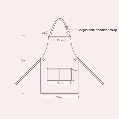 Sleeveless Denim Apron Halter Blue Denim Kitchen Overalls, 71x65cm