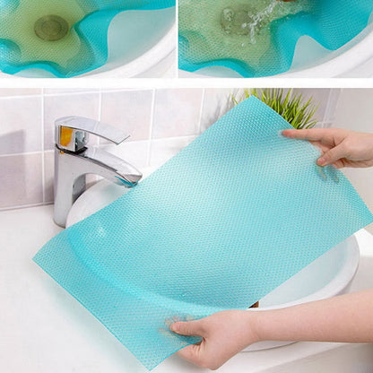 4 PCS / Set Environmentally Friendly Waterproof Washable Antibacterial Antifouling Refrigerator Mat, Transparent White, Transparent Green, Transparent Pink, Transparent Blue, Blue, Green, Pink