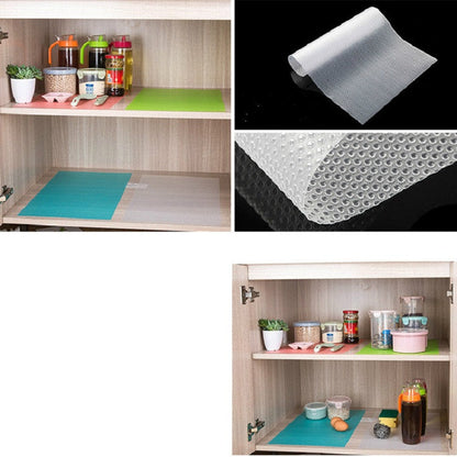 4 PCS / Set Environmentally Friendly Waterproof Washable Antibacterial Antifouling Refrigerator Mat, Transparent White, Transparent Green, Transparent Pink, Transparent Blue, Blue, Green, Pink