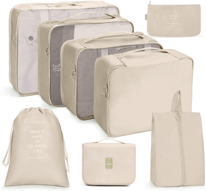 Travel Storage Bag Set Folding Storage Bag, 8 In 1 Toiletry Bag, 9 In 1 Cosmetic Bag, 9 In 1 Toiletry Bag