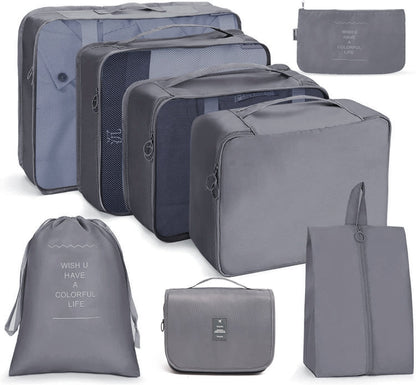 Travel Storage Bag Set Folding Storage Bag, 8 In 1 Toiletry Bag, 9 In 1 Cosmetic Bag, 9 In 1 Toiletry Bag
