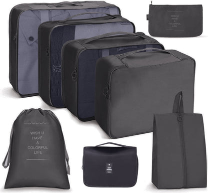 Travel Storage Bag Set Folding Storage Bag, 8 In 1 Toiletry Bag, 9 In 1 Cosmetic Bag, 9 In 1 Toiletry Bag