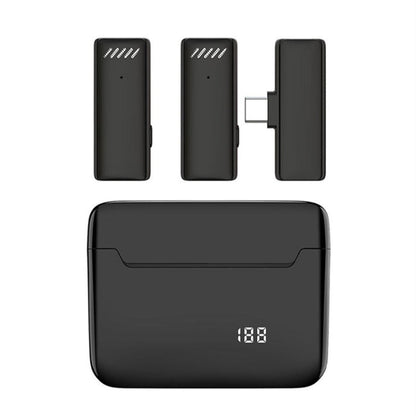 Wireless Lavalier Noise Canceling Microphone with Charging Case, S13 One To Two Yellow Case USB-C/Type-C Interface, S13 Dual Microphone Black USB-C/Type-C Interface, S13 Dual Microphone Black 8 Pin Interface