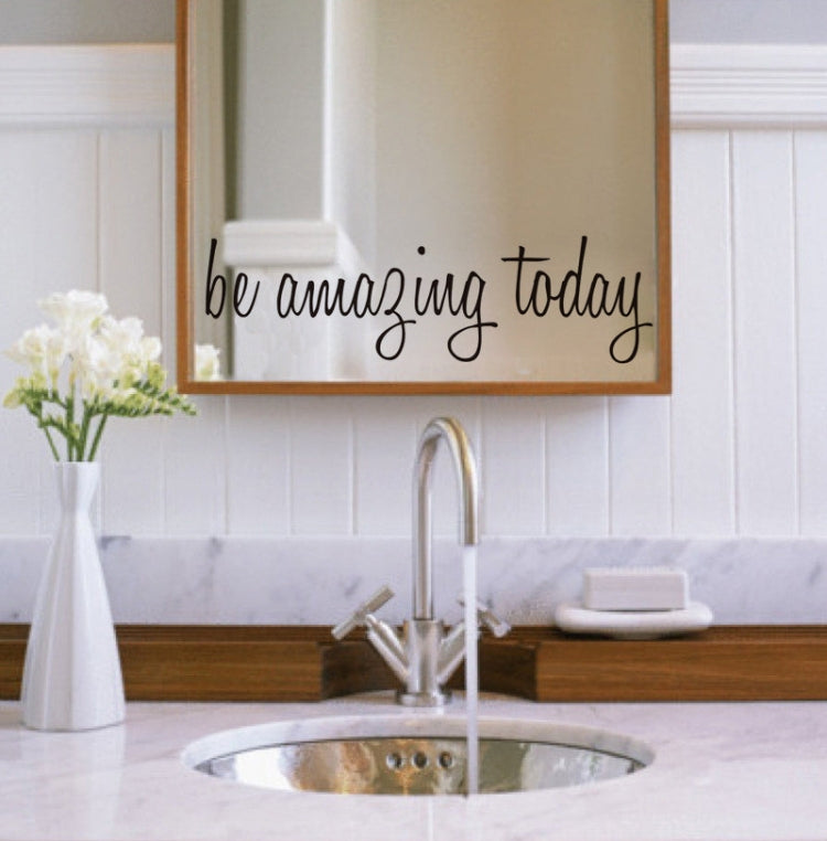 Bathroom Dressing Room Home Decor Removable Mural Wall Sticker, 58x17CM