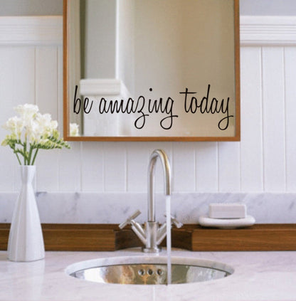 Bathroom Dressing Room Home Decor Removable Mural Wall Sticker, 58x17CM