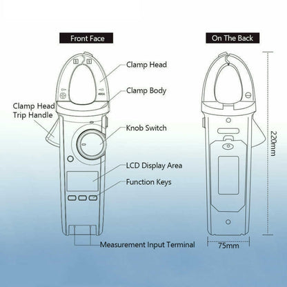 Digital Clamp Meter AC DC Voltage Detector, UT213A 400A, UT213B 400A, UT213C 400A