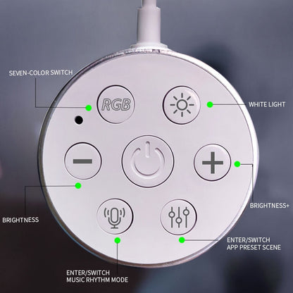 JSK-P22 Smart RGB Mosaic Light Rhythm Light Support Amazon Alexa / Google Assistant /DuerOS, US Plug, EU Plug, UK Plug