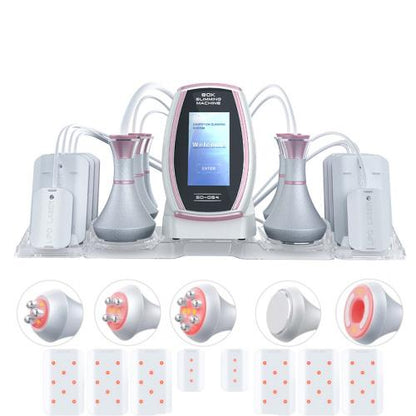 6 In 1  80K Ultrasonic Cavitation Vacuum Radio Frequency Lipo Laser Slimming Machine, US Plug, EU Plug, UK Plug, AU plug