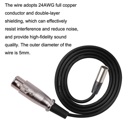 Xlrmini Caron Female To Mini Male Balancing Cable For 48V Sound Card Microphone Audio Cable, 0.5m, 1m, 1.5m, 2m, 3m, 5m, 10m