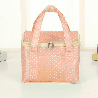 Large Oxford Cloth Insulation Bag Portable Lunch Bag Color Square Outdoor Picnic Bag