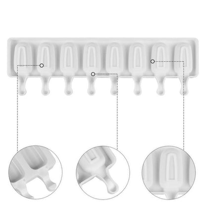 8 Even Silicone Ice Cream Mold Creative Handmade Ice Cube Mold, 8 Even  Ice Cream Mold