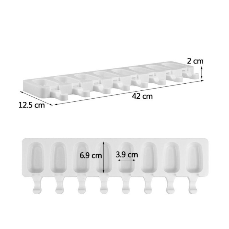 8 Even Silicone Ice Cream Mold Creative Handmade Ice Cube Mold, 8 Even  Ice Cream Mold