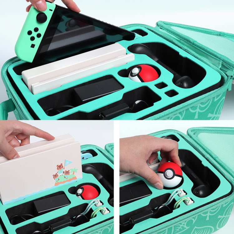 Animal Forest Friends Themed Game Machine Storage Bag For Switch, Vertical section A