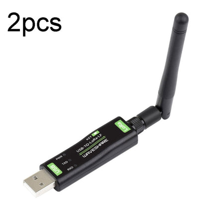 Waveshare 2pcs USB To LoRa Data Transfer Module Based On SX1262, LF Version Using TCXO Crystal Oscillator, HF Version Using TCXO Crystal Oscillator, LF Version Using XTAL Crystal Oscillator, HF Version Using XTAL Crystal Oscillator