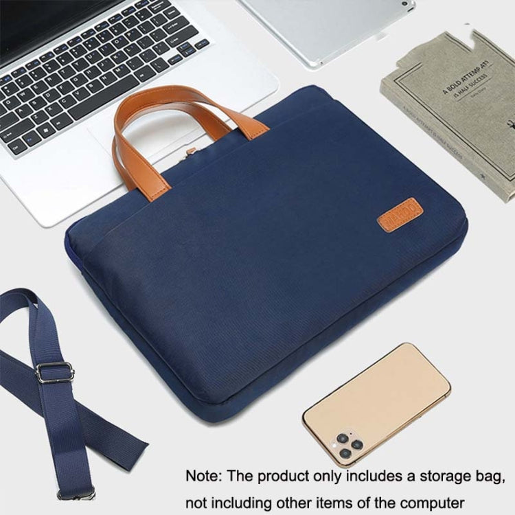 For MacBook 15.6-16.1 Inches MAHOO 10188 Ultra-Thin Hand Computer Bag Messenger Laptop Bag, Khaki, Dark Blue, Gray, Gray+Gray PU Power Bag, Dark Blue+Black PU Power Bag, Khaki+Gray PU Power Bag, Gray+Gray Mouse Pad, Dark Blue+Black Mouse Pad           ...