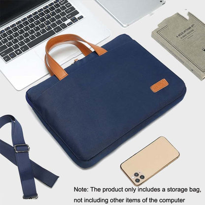 For MacBook 15.6-16.1 Inches MAHOO 10188 Ultra-Thin Hand Computer Bag Messenger Laptop Bag, Khaki, Dark Blue, Gray, Gray+Gray PU Power Bag, Dark Blue+Black PU Power Bag, Khaki+Gray PU Power Bag, Gray+Gray Mouse Pad, Dark Blue+Black Mouse Pad           ...