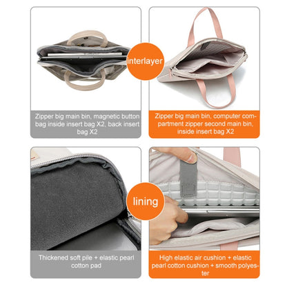 For MacBook 15.6-16.1 Inches MAHOO 10188 Ultra-Thin Hand Computer Bag Messenger Laptop Bag, Khaki, Dark Blue, Gray, Gray+Gray PU Power Bag, Dark Blue+Black PU Power Bag, Khaki+Gray PU Power Bag, Gray+Gray Mouse Pad, Dark Blue+Black Mouse Pad           ...