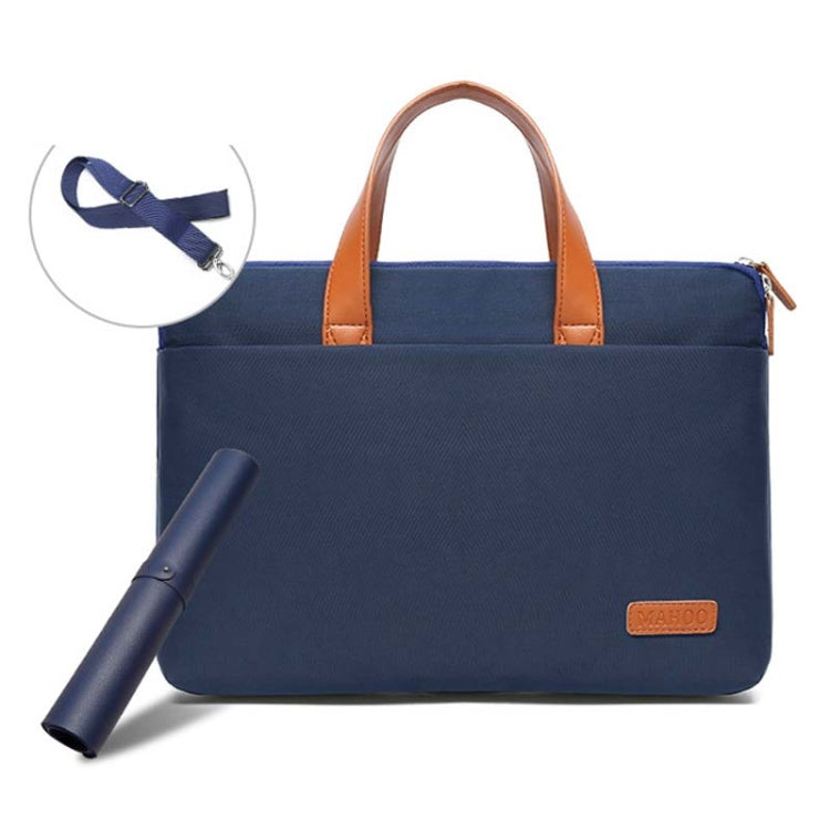For MacBook 15.6-16.1 Inches MAHOO 10188 Ultra-Thin Hand Computer Bag Messenger Laptop Bag, Khaki, Dark Blue, Gray, Gray+Gray PU Power Bag, Dark Blue+Black PU Power Bag, Khaki+Gray PU Power Bag, Gray+Gray Mouse Pad, Dark Blue+Black Mouse Pad           ...