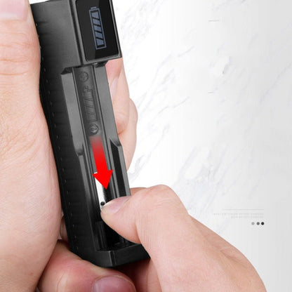 10 PCS USB 18650 Battery Single Slot Holder Charger with Flashlight Function