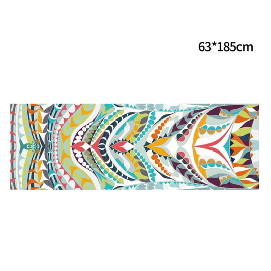Portable Printed Non-slip Environmental Protection Yoga Mat Drape, Size: 185 x 63cm, Practitioner, Tibetan Green Lotus, Huilongqing, Mandolin, Green Lucky Elephant, Red Heart Lotus, Saint Golden Wolf, Sacred Heart Lotus, Century Lotus, Powder Bit Line ...
