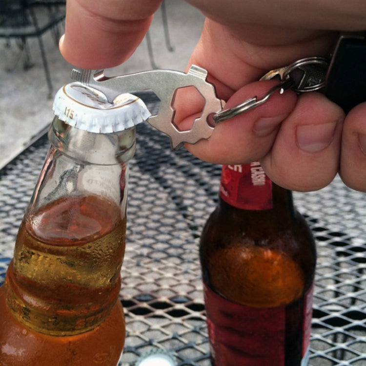 20 in 1 Multi-function EDC Tool Key Ring Bottle Opener Screwdriver Multi-purpose Outdoor Mini Tool, Key Ring Bottle Opener