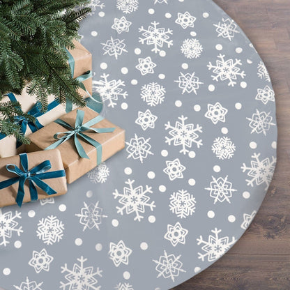 Christmas Decorations Snowflake Tree Skirt Christmas Tree Accessories Decoration, Snowflake Tree Skirt
