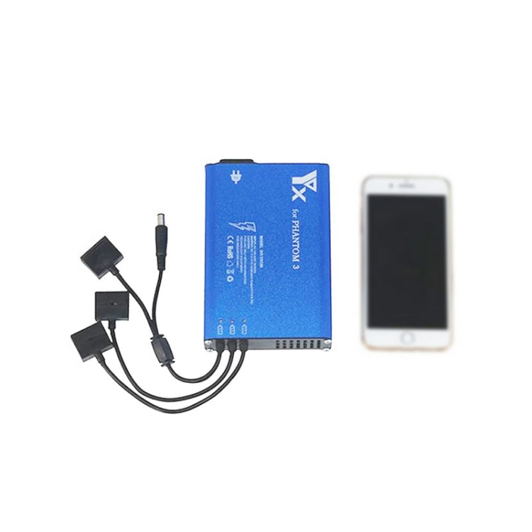4 in 1 Parallel Power Hub Intelligent Battery Controller Charger for DJI Phantom 3 Standard SE FPV Drone, EU Plug, UK Plug