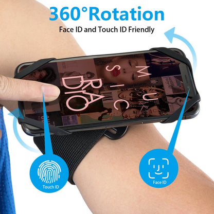 Detachable Rotating Arm Wristband Sports Mobile Phone Case  Suitable For 4.5-7 Inch Mobile Phones, 2 In 1