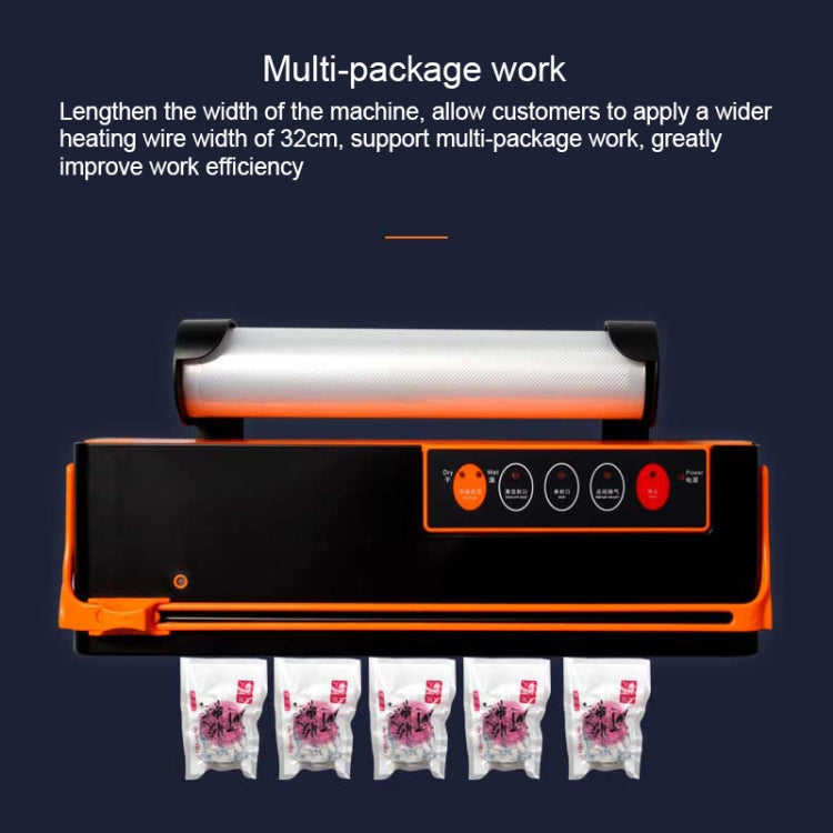 Household Food Machinery Vacuum Packaging Machine Nylon Composite Texture Vacuum Bag Sealing Machine, EU Plug, US Plug, UK Plug