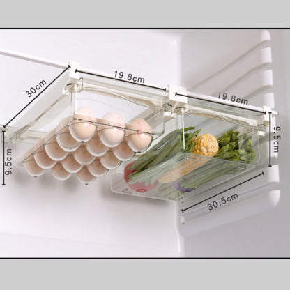 Refrigerator Storage Box Drawer Type Square Household Multifunctional Food Preservation Box, 1 Egg Box, 1 Fresh Box, 2 Egg Box, 2 Fresh Box, 1 Egg Box + 1 Fresh Box, 1 Box Without Hook