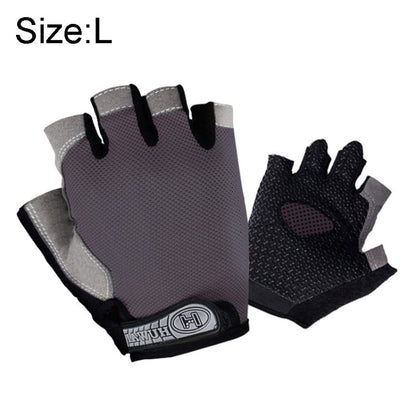 Summer Men Women Fitness Gloves Gym Weight Lifting Cycling Yoga Training Thin Breathable Antiskid Half Finger Gloves, M, XL, L, S